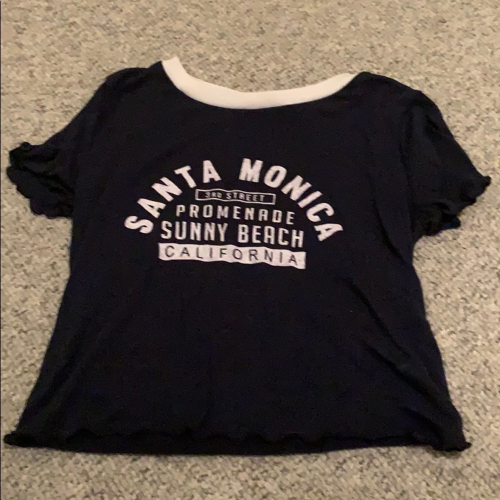 navy crop top